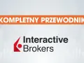 Kompletny przewodnik jak inwestować w fundusze inwestycyjne. Logo Interactive Brokers na tle wykresów.