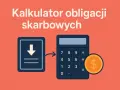 Grafika przedstawia kalkulator, monetę z symbolem dolara i ikonę pobierania.