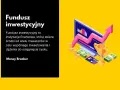 Jak założyć fundusz inwestycyjny? Grafika przedstawia komputer z wykresem wzrostu, stosy monet, banknoty i puchar, symbolizujące sukces finansowy.