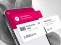 Aplikacja Millenium: jak aktywować kartę i zarządzać nią. Widok ekranu telefonu z kartą Visa Execute Silver i opcjami.