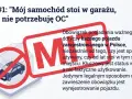Mit o OC: samochód w garażu nie zwalnia z obowiązku. Ubezpieczeniowy fundusz gwarancyjny przypomina o karach za brak OC.
