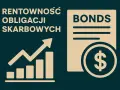 Wykres wzrostu i dokument z napisem "BONDS" oraz symbolem dolara.