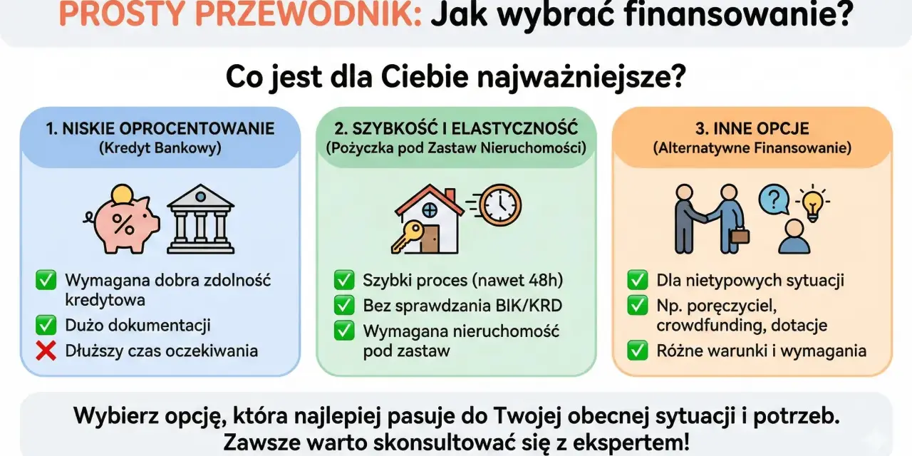 Porównanie opcji finansowania: kredyt bankowy, pożyczka pod zastaw, inne opcje. Znajdź pożyczkę która dostanie każdy, dopasowaną do Twoich potrzeb.