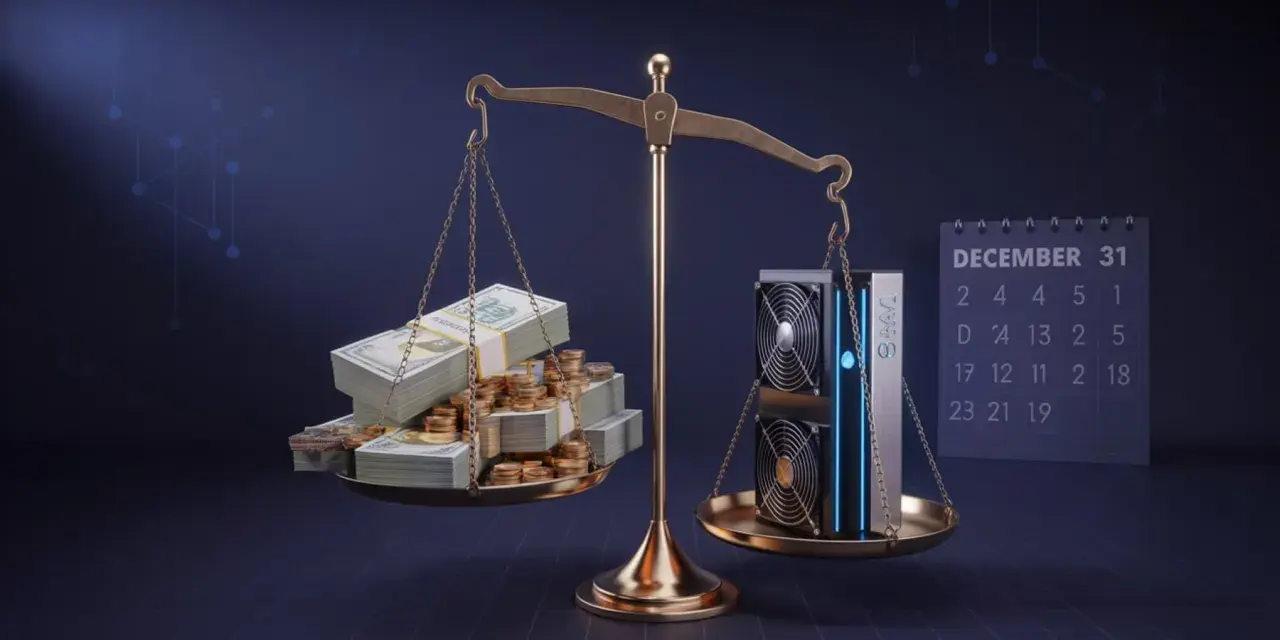 Waga szalkowa z pieniędzmi i koparkami do kryptowalut. Czy opłaca się inwestować w kryptowaluty?