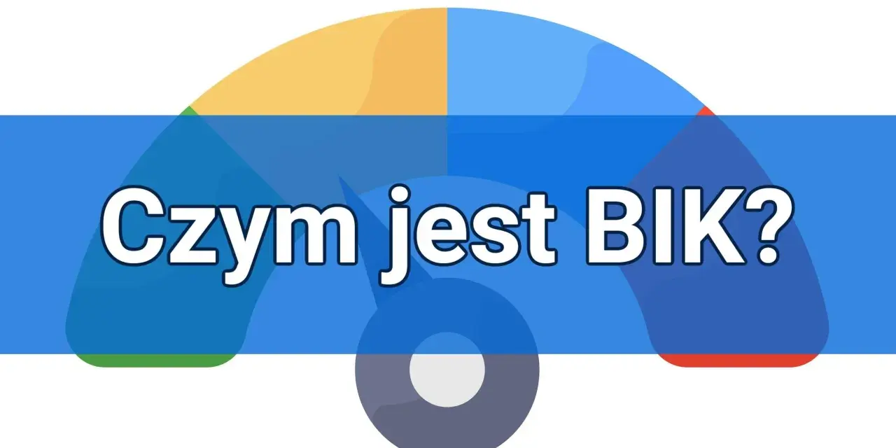Kolorowy wykres z pytaniem "Czym jest BIK?". Dowiedz się, co to jest BIK i jak wpływa na Twoją zdolność kredytową.