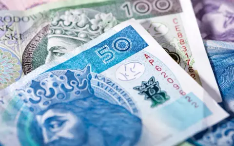 Zbliżenie na polskie banknoty 50 zł i 100 zł.