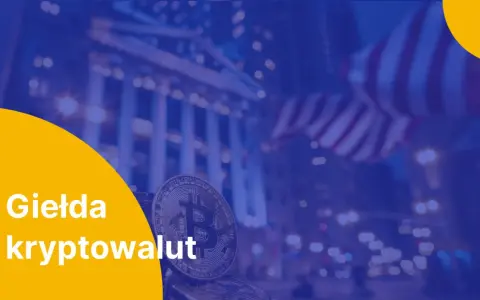 Giełda kryptowalut: Bitcoin i amerykańska flaga na tle nocnego miasta. Dowiedz się, giełda co to jest i jak działa.