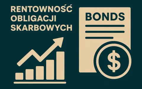 Wykres wzrostu i dokument z napisem "BONDS" oraz symbolem dolara.