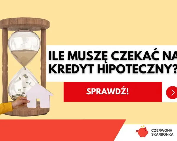 Kiedy mbank decyzja kredytowa ile trwa? Klepsydra z monetami i domkiem symbolizuje czas oczekiwania na kredyt hipoteczny.