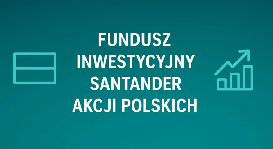 Jak wypłacić pieniądze z funduszu inwestycyjnego Santander Akcji Polskich? Ikony symbolizują inwestycje i wzrost.