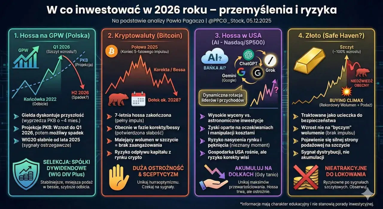 Analiza 2026: Hossa na GPW, Bitcoin, Hossa w USA (AI), Złoto. Gdzie inwestować na giełdzie? Sprawdź prognozy i ryzyka.