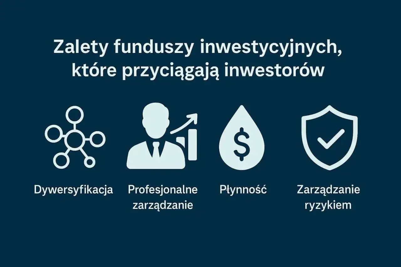 Zalety funduszy inwestycyjnych: dywersyfikacja, profesjonalne zarządzanie, płynność i zarządzanie ryzykiem. To kluczowe elementy, które wyjaśniają, co to jest fundusz inwestycyjny i dlaczego przyciąga inwestorów.