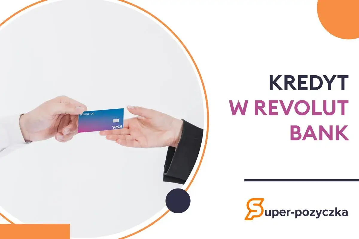 Karta Revolut w rękach, obok napis